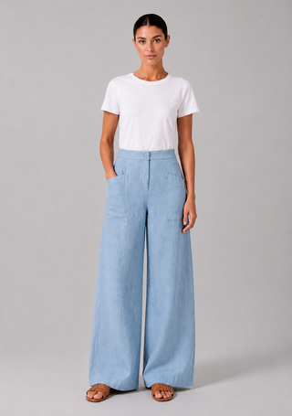 Pantalón en lino 62049