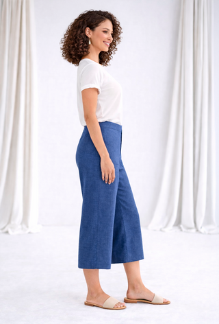 Pantalón Culotte Lino 62017